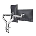AITERMINAL Dual Monitor Arm Monitor Desk Mount Stand Full Motion Swivel Gas Spring for 17”-27” Computer Monitor from 4.4 to 19lbs-Silverthumb 1