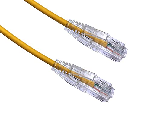 Axiom 9FT CAT6A BENDNFLEX Ultra-Thin SNAGLESS Patch Cable 650MHZ (Yellow)