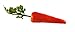 6pc Artificial Carrot Orange Large 6-Inch - Plastic Decorative Carrots Vegetable Fruit - Six Pieces