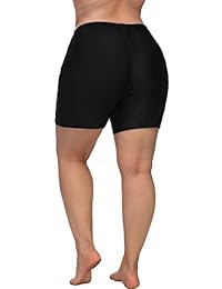 Bañador largo para dama, talla grande, cintura alta, elástico