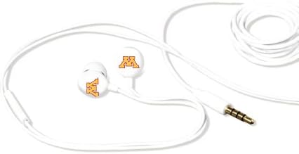 Tribeca Gear FVA6401 Earbuds with Microphone, University of Minnesota - 1 Count - Retail Packaging - White