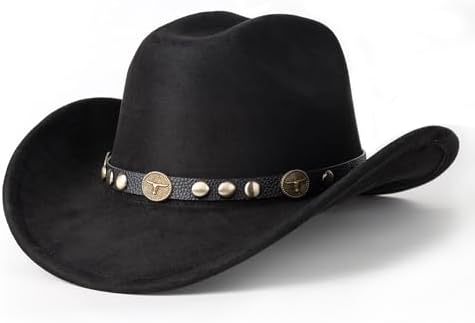 CXQRR Glitter Silver Black Cowboy Hats for Women - Western  display picture 3
