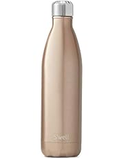 S'well Stainless Steel Water Bottle - 17 Fl Oz - Soft Touch Black - Triple-Layered Vacuum-Insulated Containers Keeps Drinks Cold for 36 Hours and Hot for 18 - BPA-Free - Perfect for the Go