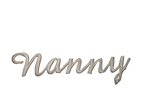 ID 7810 Nanny Cursive Name Patch Travel Sign Letter Embroidered Iron On Applique