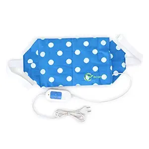 RCSP PHPP-BR Electric heating pad pain relief device orthopedic belt for back pain, knee, shoulder, elbow, neck PINK (DOTED BLUE)