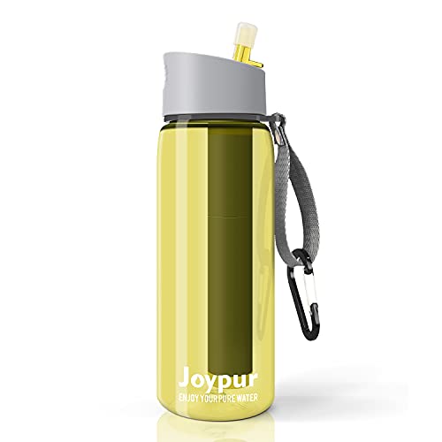 Joypur joypur Water Filter Bottle, BPA Free Water Purifier with 4Stage Intergrated Filter Straw