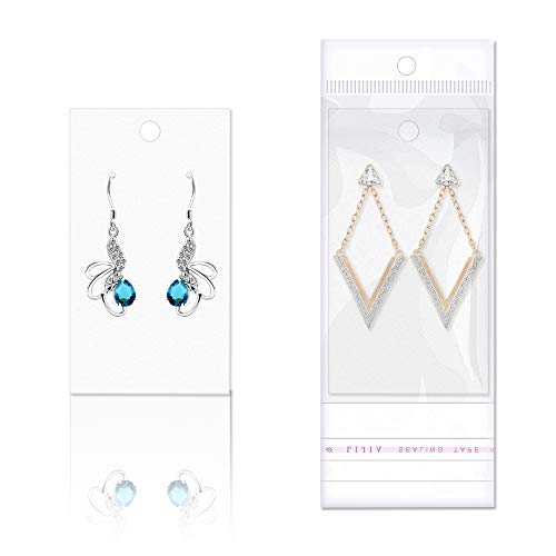 4 Plastic+Jewelry+Earrings+Rectangle+Self+Seal