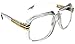 MEN'S Hip Hop 80's Gazelle Vintage Clear Gold Frame Clear Lens Eye Glasses 607 Retro