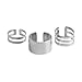 TQS Fashion Ring Multi Adjustable Simple Stacking 3 Pcs Silver Plated Rings Set for Women