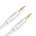 Tainston AUX Cable(2 Feet)3.5mm Stereo Audio Cable Male to Male Gold Plated for Car Stereos,Smartphones,Tablets,MP3 and more-White