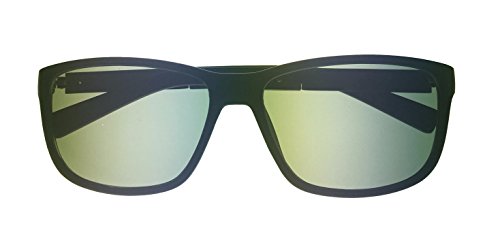Timberland Matt Black Mens Plastic Rectangle Sunglass, Smoke Lens TB7143 2N