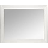 MCS 21.5x27.5 Inch Rectangular Wall Mirror, 26.5x32.5 Inch Overall Size, White (20453)