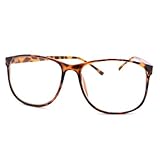 MJ Boutique's Tortoise Large Nerdy Thin Plastic Frame Clear Lens Eye Glasses Frame