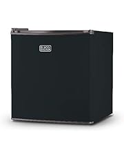 BLACK+DECKER BCRK17B Compact Refrigerator Energy Star Single Door Mini Fridge with Freezer, 1.7 Cubic Feet, Black