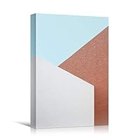 Canvas Wall Art Lined Patterns Abstract Colorful Geometric Hallway Minimalist Mixed Media Multicolor Patterns - 12x18 inches