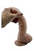 Veiny George 8 Inch Dildo with Stretchable Skin, Realistic Moving Skin Cock with Suction Cup by New York Exotic Novelties (8, Flesh) NYSE0017