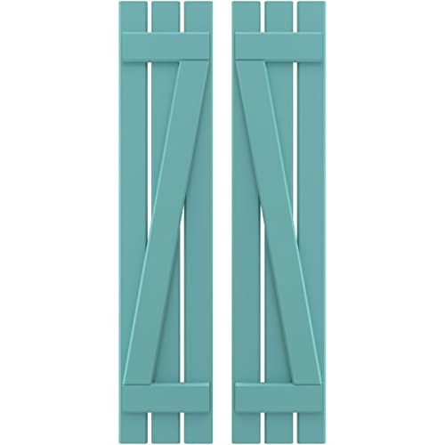 Ekena Millwork ARW102SB311X67PTH Americraft Three 2 Exterior Real Wood Spaced B…