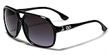 DG Men's Flat Top Aviator Sunglasses