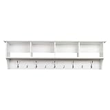 Prepac 60 inch Wide Hanging Entryway Shelf, White