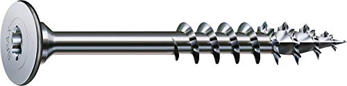 SPAX 681030400303 Flachrückwandkopf für Korpus, Teilgewinde, Rückwandkopf, T-STAR plus, 4CUT, Vernickelt Korpusschraube… – Bild 3
