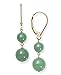 Belacqua Natural Green Jade Dangle Drop Earrings in 14K Yellow Gold, Leverback - Closure, Fashion Jewelry for Women, Gift Box Included