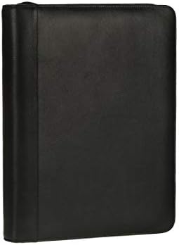 Conference Folder A4 Leather Black Writing Case Calendar 2019 Including Business Card Sleeves