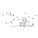 Leoy88 Stars Moon The Little Prince Kids Wall Sticker Home Decor Wall Stickers Black