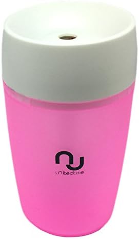 Cool Mist Humidifier, USB mini Portable desk Humidifier,Car humidifier Travel with Night Light, Automatic Shut-off, Perfect for Home, Office, Car ,Travel (Pink)