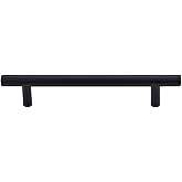 Top Knobs M989 Bar Pulls Collection 5-1/16" Hopewell Steel Bar Pull, Flat Black
