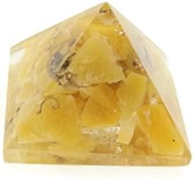 Reiki Energy Charged Natural Gemstone Yellow Aventurine Healing Crystal Chip Orgone Pyramid (20x30mm) by Holy Chakra