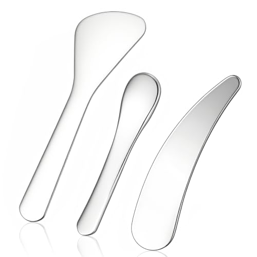 3pcs Cosmetic Makeup Spatula, Metal Face Mask Applicator… at Amazon