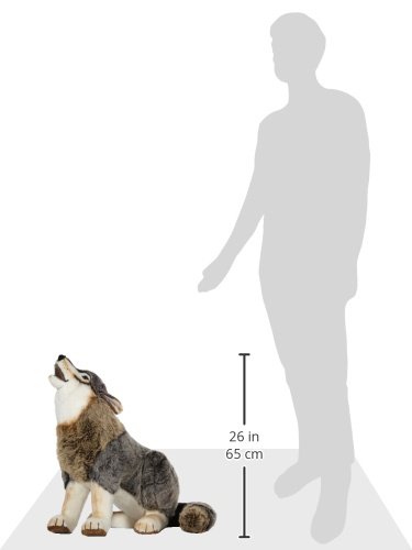 Steiff Snorry Wolf hellgrau sitzend 60 cm, Kuscheltier Wolf, Plüschtier aus streichelweichem Webpelz, ideal zum Kuscheln und zum Spielen, Stofftier für Mädchen und Jungen – Bild 5