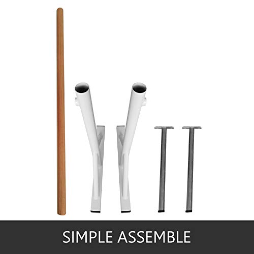 Popsport Ballet Bar Portable 5FT Adjustable Barre Stretch Dance Bar Ballet Barre for Dancing Stretching（5FT White） - Thumbnail 5