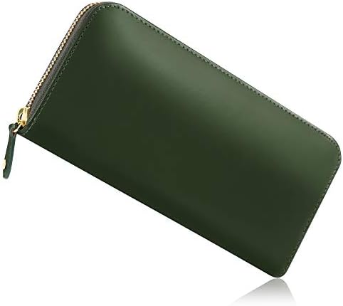 Xviita エクスビータ 財布 メンズ 長財布 人気商品進化版 品質証明書 ラウンドファスナー 本革 イタリアンレザー メデュセオラックス ギャルソン 小銭入れ 縦型カード入れ Ykkファスナー 上質 こだわり抜いた美しさ 緑 ダークグリーン Grupobelu Com