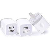 Dual USB Wall Charger, HUHUTA 3Pack 2.1A Home Travel Rapid USB Power Adapter Wall Charger Plug Compatible iPhone, Samsung Galaxy, Note, Nexus, HTC, Oneplus, Google, Motorola, Blackberry, Sony and More