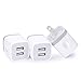 Dual USB Wall Charger, HUHUTA 3Pack 2.1A Home Travel Rapid USB Power Adapter Wall Charger Plug for iPhone iPad, Samsung Galaxy, Note, Nexus, HTC, Oneplus, Google, Motorola, Blackberry, Sony and More