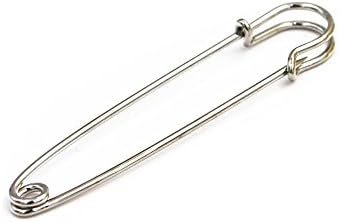 olyclass 12pcs Silvery Extra-large 3" Steel Safety Pins - Blankets, Skirts, Kilts, Crafts