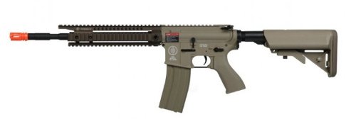 licensed socom gear personal weapon systems pws mk112 electric airsoft gun metal gear fps-370 w/ licensed pws madbull accessories (tan)(Airsoft Gun)