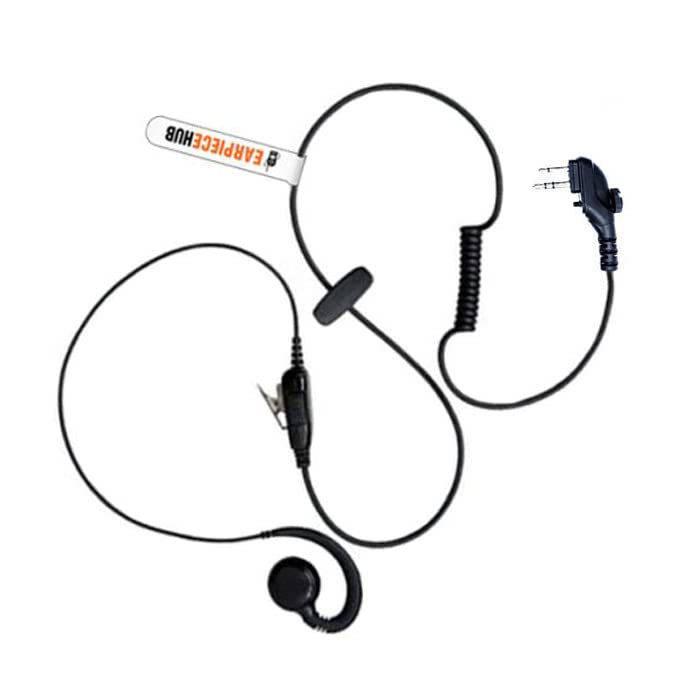 Compatible with HYTERA PD405, PD505 C-Shape Inline PTT Microphone Swivel Style Two way radio Earpiece