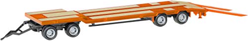 Herpa-076142-006-Construction-site-Trailer-Light-red-Goldhofer-TU-4-Baustellenanhnger-hellrot-orange-farbig