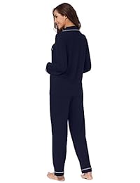 Conjuntos de pijama para dama SIORO Soft, pijama modal de manga larga para dama, ropa de dormir