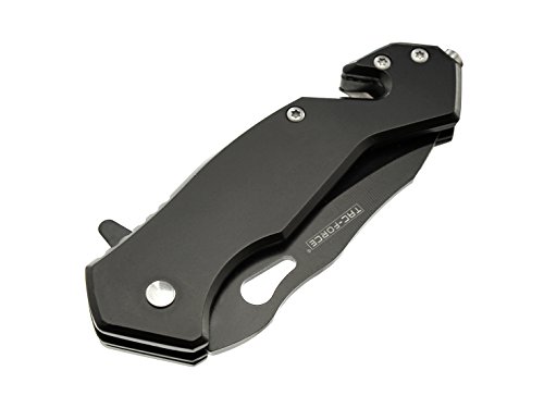 NDZ Performance Tac-Force 6.5" Tactical Rescue Folding Knife Glass Breaker Seat-Belt Cutter 903BK Compact Black Got Ammo? Text