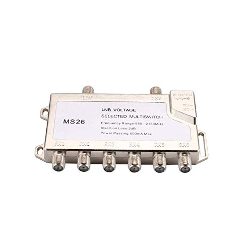 Interruptor independiente de voltaje por satÃ©lite LNB de voltaje en Cascada Cascade 2 in 6 Multiswitch
