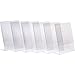 [6 Pack] Gibbar 8.5 x 11 Inches Slant Back Thick Clear Sign Holder Ad Frame