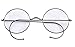Agstum Retro Round Optical Rare Wire Rim Eyeglass Frame 49mm (Without Nose Pads) (Gunmetal, 49mm)