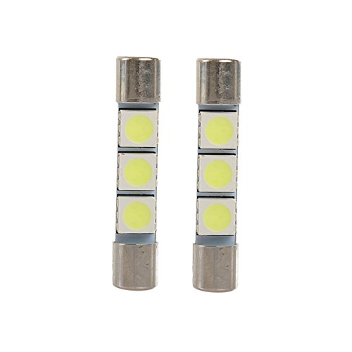 HOTSYSTEM 29mm Fuse Festoon Sun Visor Vanity Mirror LED Light Bulbs DC12V 5050-3SMD 6614F TS-14V1CP Interior Replacement Lights for Car (white,pack-4)