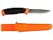 Morakniv Companion Stainless Steel Serrated Fixed-Blade Knife With Sheath, 4.1 Inch