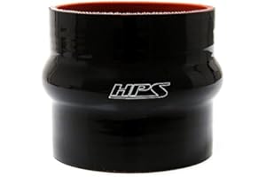 HPS 2-3/8" ID, 3" Length, Silicone Hump Coupler Hose, High Temp 4-Ply Reinforced, 85 Psi Max. Pressure, 350F Max. Temperature, SHC-8336-BLK, Silicone, Black