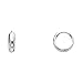 14k REAL White Gold 3mm Thickness Huggie Earrings (12 x 12 mm)