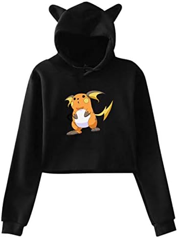 Raichu Girl Cat Ear Hoodie Sweater Long Sleeve Cute Hoodie Sweatshirt